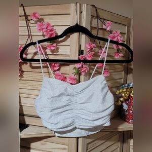 SILVER GLIMMER CAMI TOP- NEW